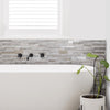 Smart Tiles 11.4 in. W X 22.5 in. L Gray Multiple Finish (Mosaic) Vinyl Adhesive Wall Tile 2 pc (Pack of 4)