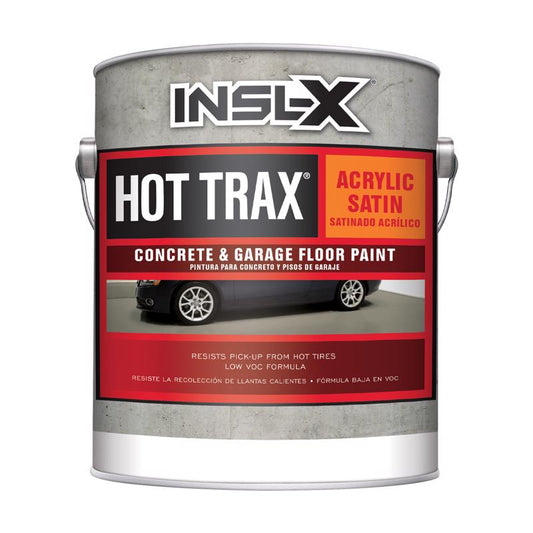 Insl-x Hot Trax Satin Silver Gray Water-Based Acrylic Concrete & Garage Floor Paint 1 gal.