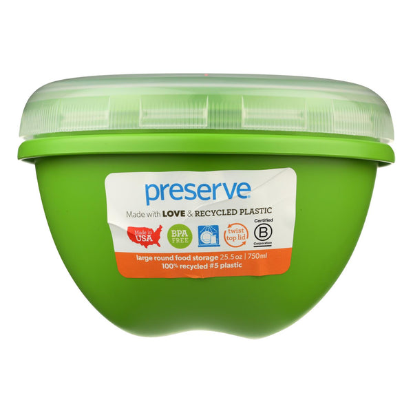 Preserve Large Food Storage Container - Green - Case of 12 - 25.5 oz (Pack of 12)