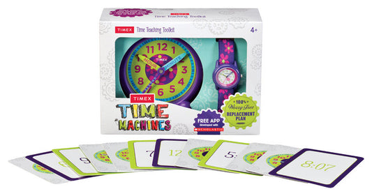 Timex Time Machines Child's Round Purple Analog Watch Plastic Water Resistant