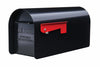 Gibraltar Mailboxes Ironside Contemporary Galvanized Steel Post Mount Black Mailbox