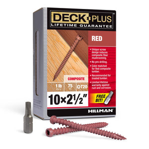 Deck Plus No. 10  x 2-1/2 in. L Star Flat Head Composite Deck Screws 1 lb.