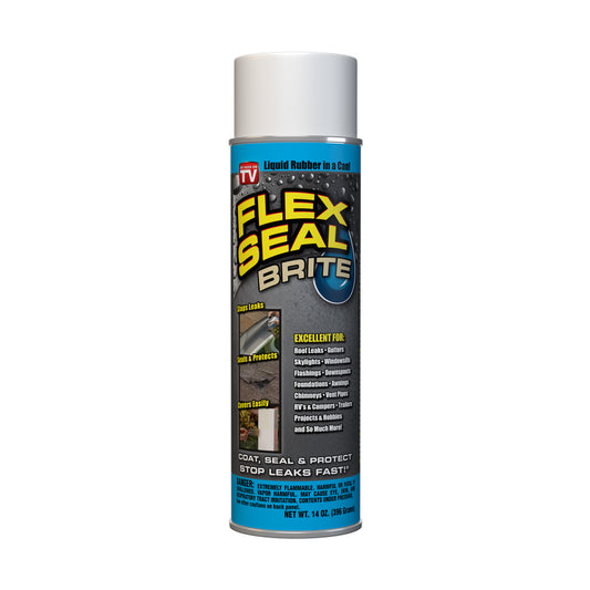 Flex Seal Satin Off White Rubber Spray Sealant 14 oz. (Pack of 6)