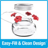 Nature's Way Hummingbird 6 oz Glass Mason Jar Bird Feeder 4 ports (Pack of 9)