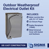 Sigma Electric Rectangle Die-Cast Metal 1 gang 4.58 in. H X 2.83 in. W Duplex Outlet Kit