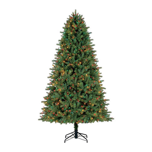Celebrations 7-1/2 ft. Full Incandescent 600 ct Grande Fir Color Changing Christmas Tree