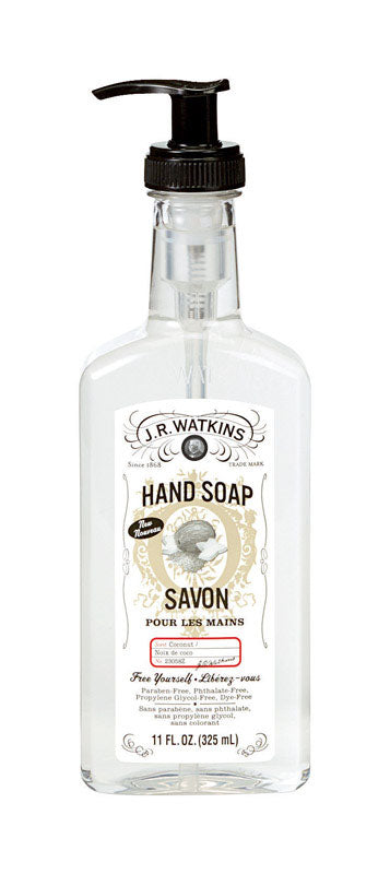 J.R. Watkins Coconut Scent Liquid Hand Soap 11 (Pack of 6)