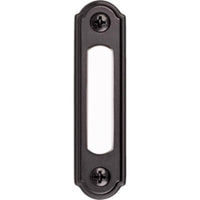 Heath Zenith Satin White Metal/Plastic Wired Pushbutton Doorbell