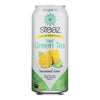 Steaz Unsweetened Green Tea - Lemon - Case of 12 - 16 Fl oz.