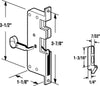 Prime-Line  Black  Black  Aluminum  Sliding Screen Door Latch  1 pk