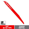 Diablo 12 in. Bi-Metal Reciprocating Saw Blade 8/10 TPI 2 pk