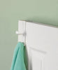 iDesign 5-1/2 in. L White Plastic Medium Over-the-Door Double Hook 1 pk