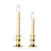 Celestial Lights Brass/White no scent Scent LED Battery Operated Taper Candle
