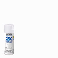 Rust-Oleum Painter's Touch 2X Ultra Cover Flat White Paint+Primer Spray Paint 12 oz (Pack of 6)