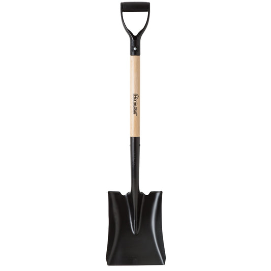 Home Plus Steel 8 in. W x 38.5 in. L Square Point Wood Handle Shovel (Pack of 6)