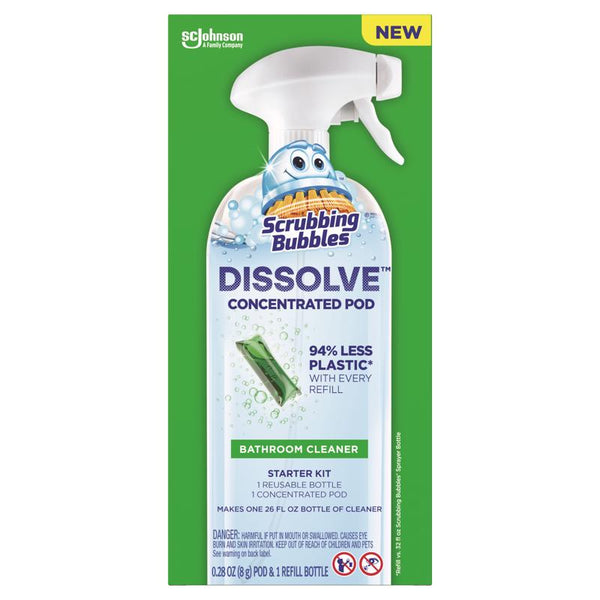 Limpiador líquido concentrado para baño con aroma fresco Scrubbing Bubbles Dissolve, 26 oz (paquete de 4)
