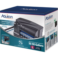 Aqueon SmartClean Power Filter 50–90 Gal – Adjustable Flow Aquarium Filter with Two Large EcoRenew Cartridges