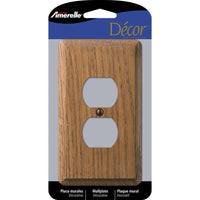 Amerelle Contemporary Brown 1 gang Wood Duplex Wall Plate 1 pk - Deal of The Week
