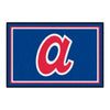 MLB - Atlanta Braves Retro Collection 4ft. x 6ft. Plush Area Rug - (1974)
