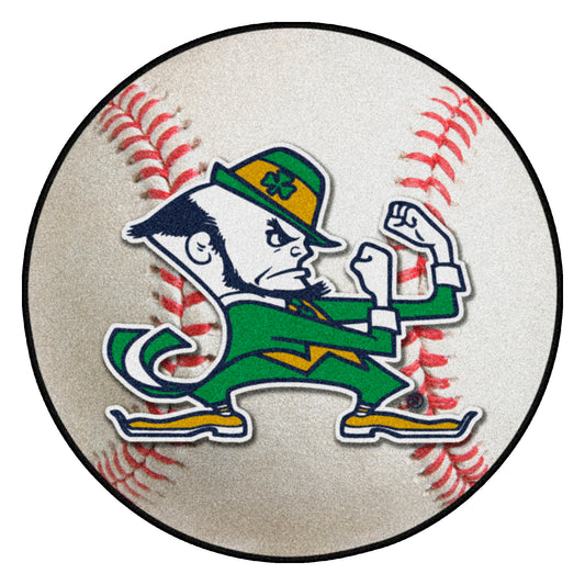 Notre Dame Leprechaun Baseball Rug - 27in. Diameter