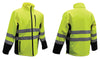 Boss Hi-Vis Yellow Polyester Rain Jacket XXL