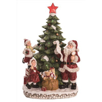 Transpac Tree w/Santa & Children Table Decor 17 in. (Pack of 2)