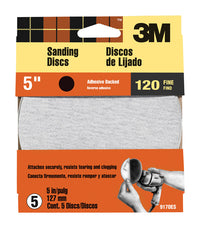 3M 5 in. Aluminum Oxide Adhesive Sanding Disc 120 Grit Fine 5 pk (Pack of 5)