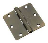 National Hardware 3-1/2 in. L Antique Brass Door Hinge 3 pk