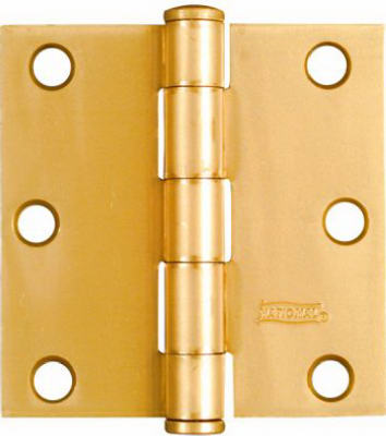 National Hardware 3 in. L Satin Brass Door Hinge 2 pk