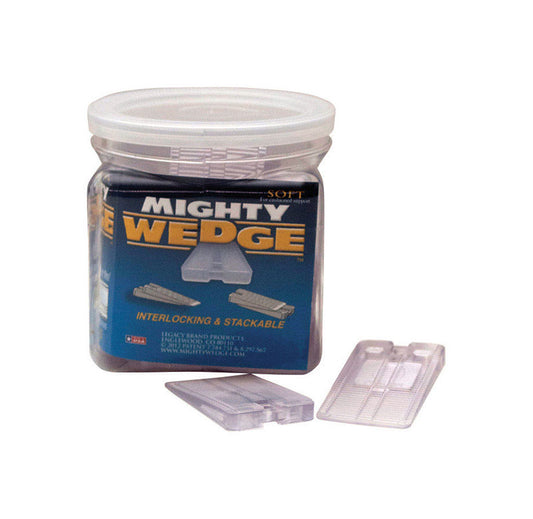 Mighty Wedge Plastic Interlocking & Stackable Shims 0.25 Thick x 1.87 L x 1.12 W in.