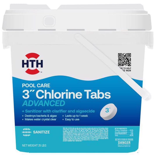 HTH Pool Care Tablet Chlorinating Chemicals 25 lb