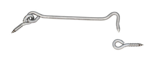 National Hardware Silver Stainless Steel 6 in. L Hook and Eye (Pack of 3)