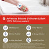 GE Advanced Clear Silicone 2 Kitchen and Bath Caulk Sealant 2.8 oz (Pack of 12)