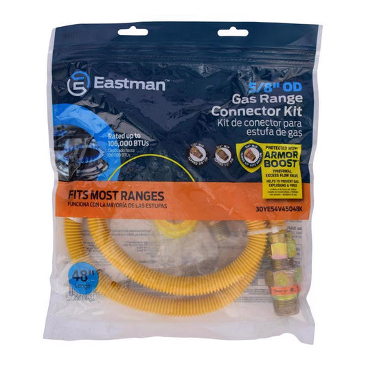 Eastman 1/2 in. FIP X 1/2 in. D MIP 48 in. Stainless Steel Installation Kit
