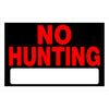 Hillman English Black No Hunting Sign 8 in. H X 12 in. W (Pack of 6)