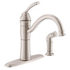Moen Braemore One Handle Stainless Steel Kitchen Faucet Side Sprayer Included