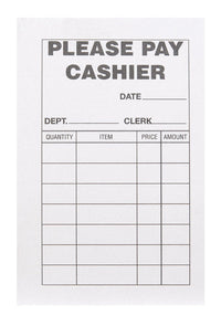 Please Pay Cashier Pad 2-3/4 4-1/4