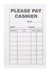 Please Pay Cashier Pad 2-3/4 4-1/4