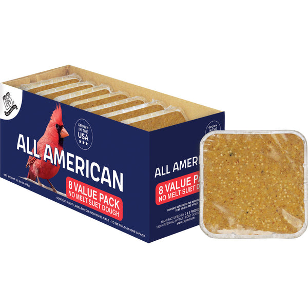 C&S All American No Melt Suet Dough Bird Feed 8 pk