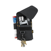 CLC 4 pocket Polyester Fabric Tool Holder 3.5 in. L X 7 in. H Black