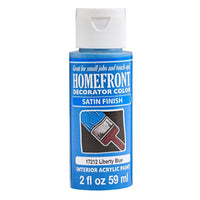 Homefront Decorator Color Liberty Blue Satin Interior Acrylic Hobby Paint 2 oz. (Pack of 3)