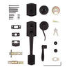 Kwikset Prescott Venetian Bronze Entry Handleset 1-3/4 in.