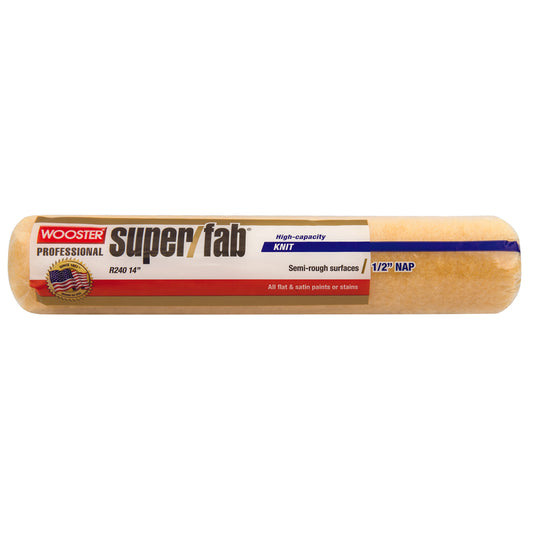 Wooster Super/Fab Knit 1/2 in. x 14 in. W Regular Paint Roller Cover 1 pk
