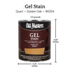 Old Masters Semi-Transparent Golden Oak Oil-Based Alkyd Gel Stain 1 qt (Pack of 4)