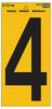 Hy-Ko 5 in. Reflective Vinyl Black 4 Number Self-Adhesive