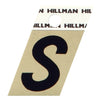 Hillman 1.5 in. Reflective Black Metal Self-Adhesive Letter S 1 pc (Pack of 6)