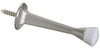 National Hardware Zinc w/Rubber Tip Satin Nickel Silver Rigid Door Stop Mounts to wall