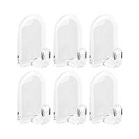 iDesign 1 in. L Clear Plastic Hook 6 pk (Pack of 6)