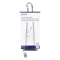DECKO 13.75 in. L Chrome Silver Chrome Large Over the Door Over Door Hanger 1 pk (Pack Of 6)