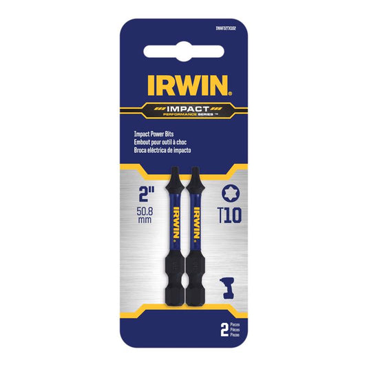 Irwin Impact Performance Series Torx T10 X 2 in. L Power Bit S2 Tool Steel 2 pc